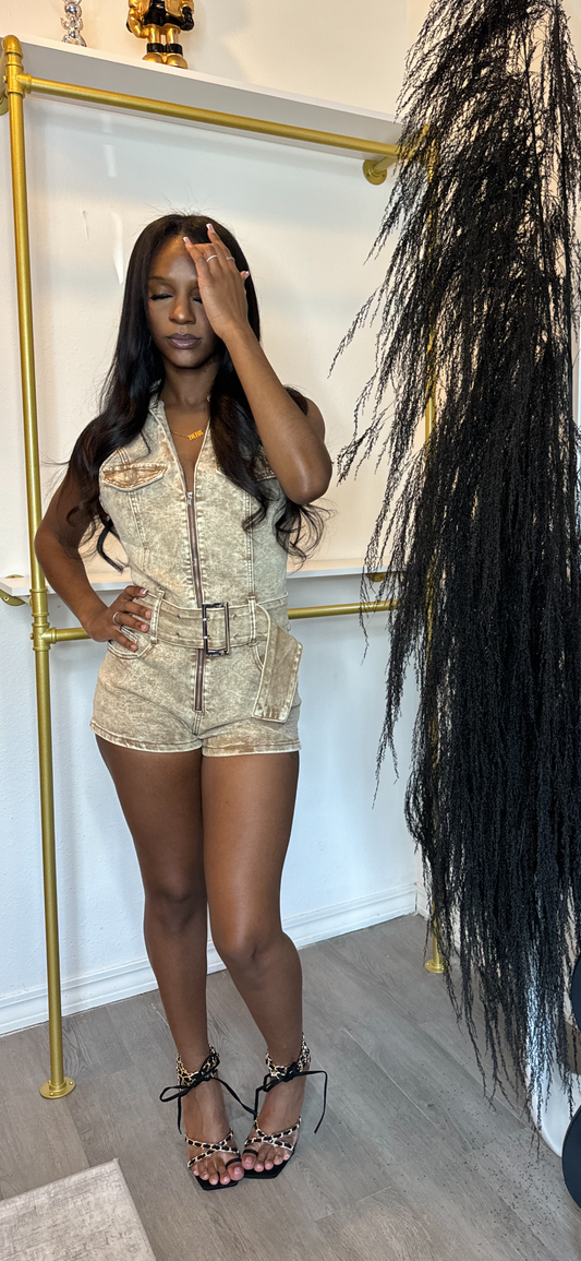 DENIM ROMPER